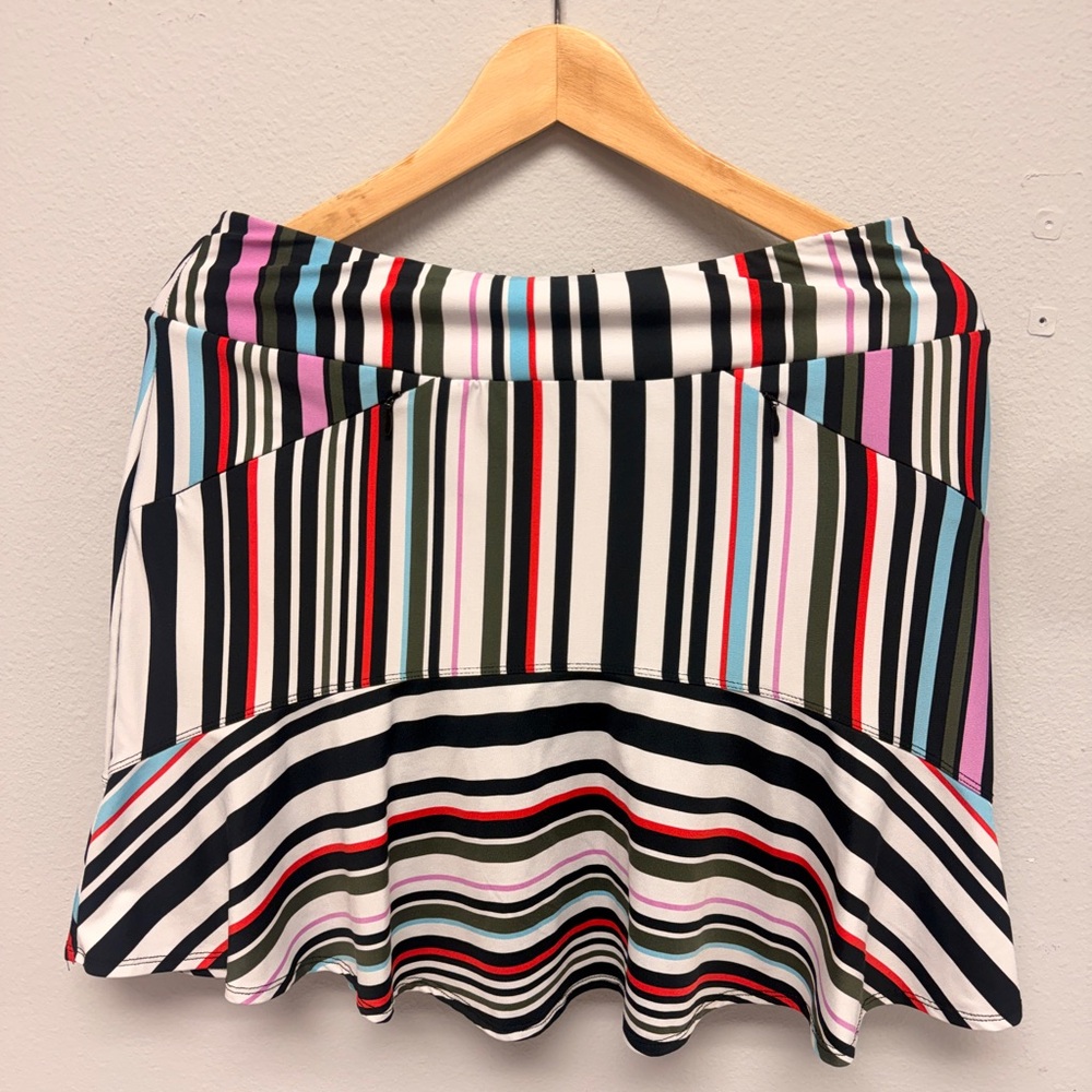 Tail Multicolor Striped A-Line Skirt